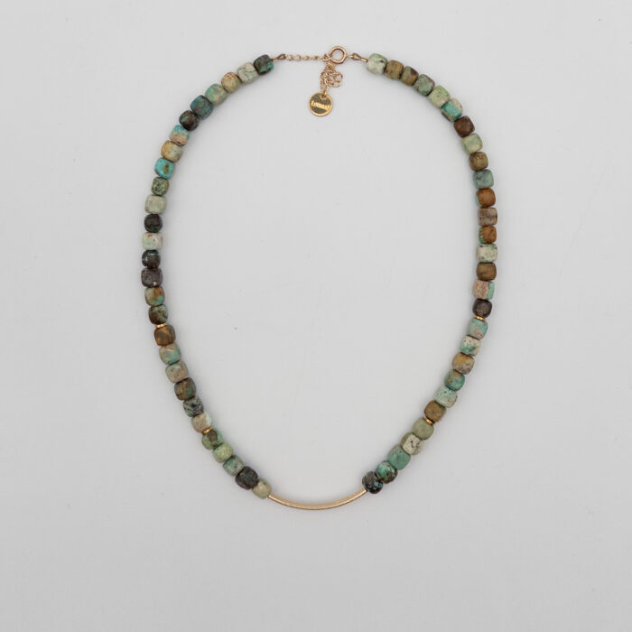 collier femme turquoise
