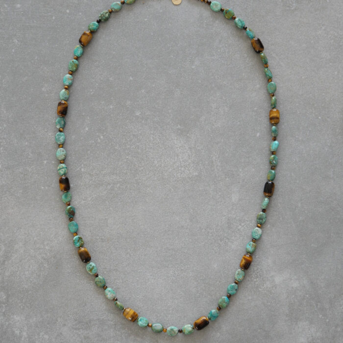 Collier en pierres naturelles, collier long