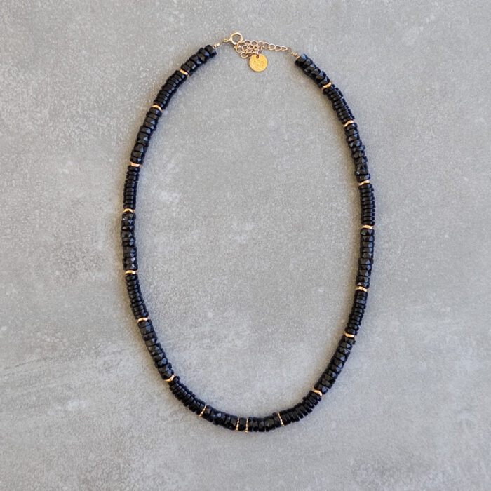 collier femme noir