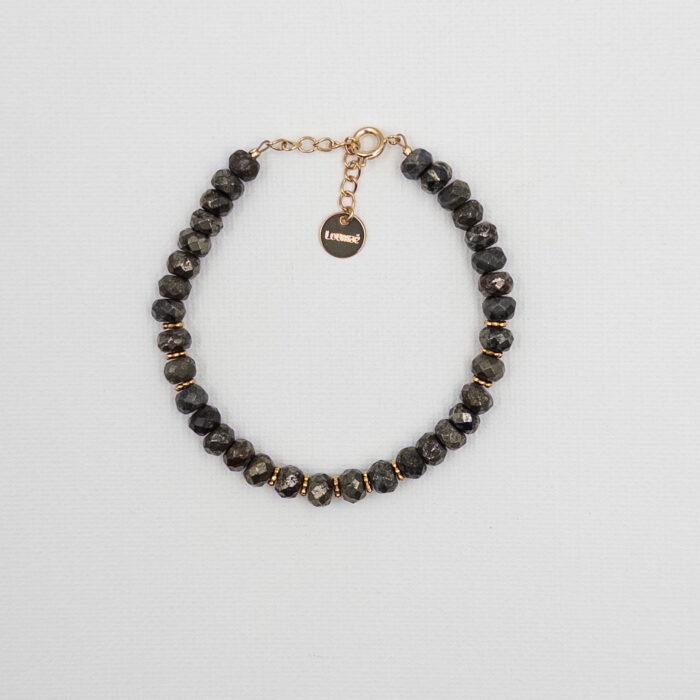 bracelet en pierres naturelles kaki