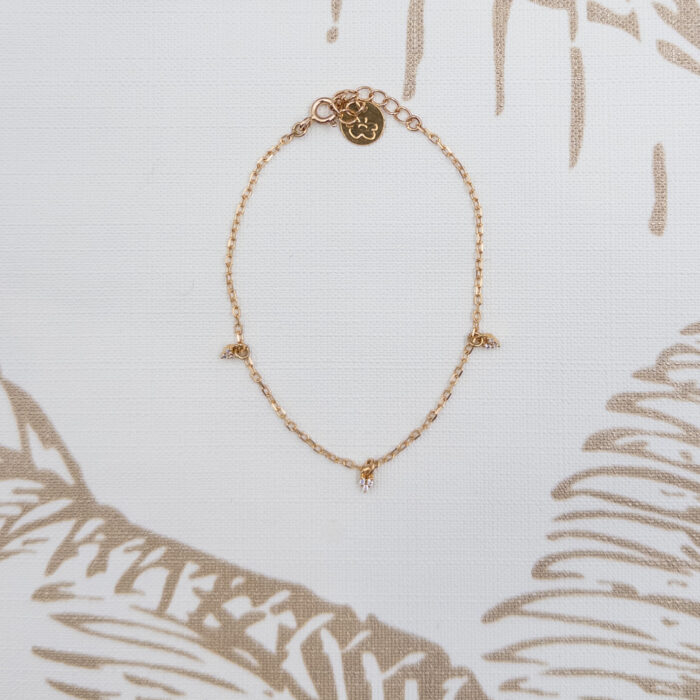 Bracelet fin plaqué or 3 microns