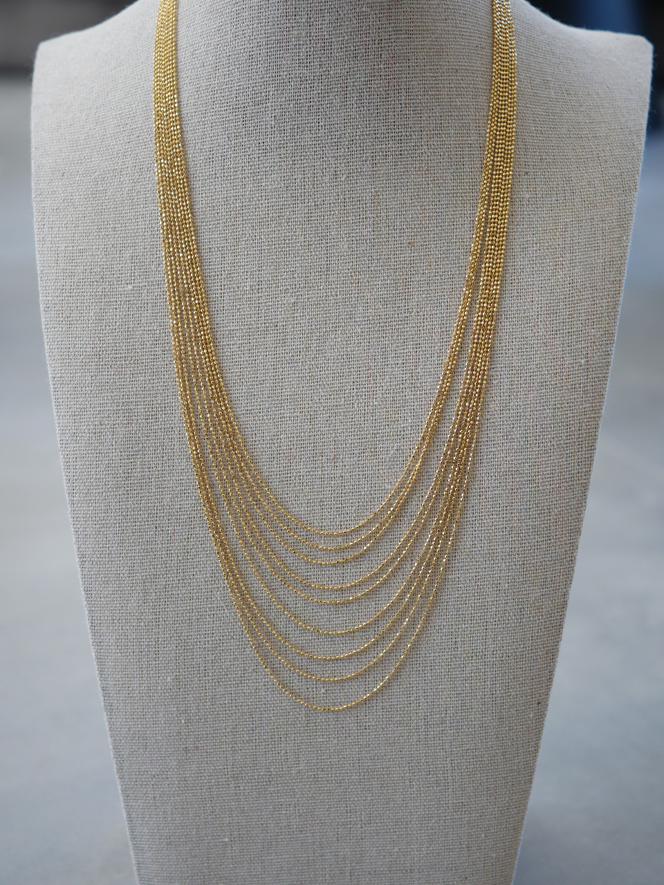 Collier multi rang plaqué or 3 microns